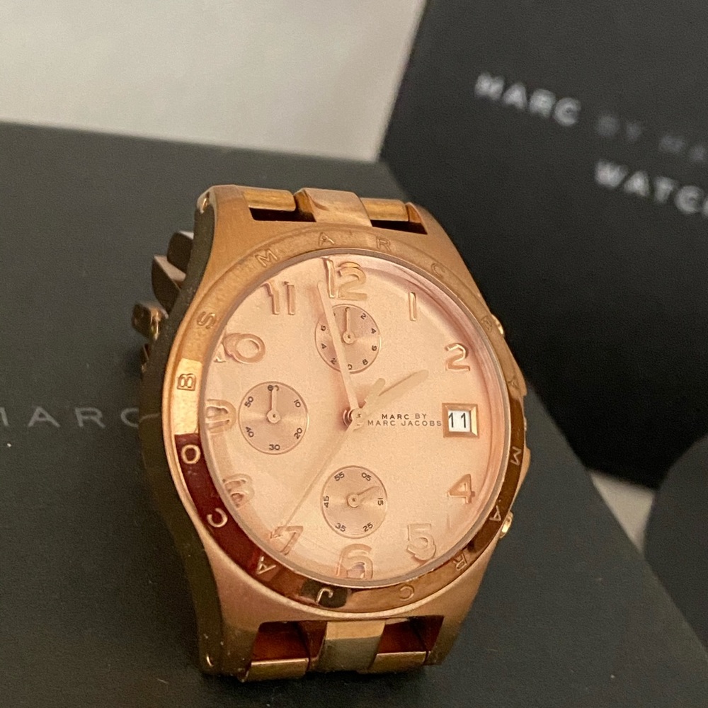 Marc Jacobs Chronograph Rose-gold Watch